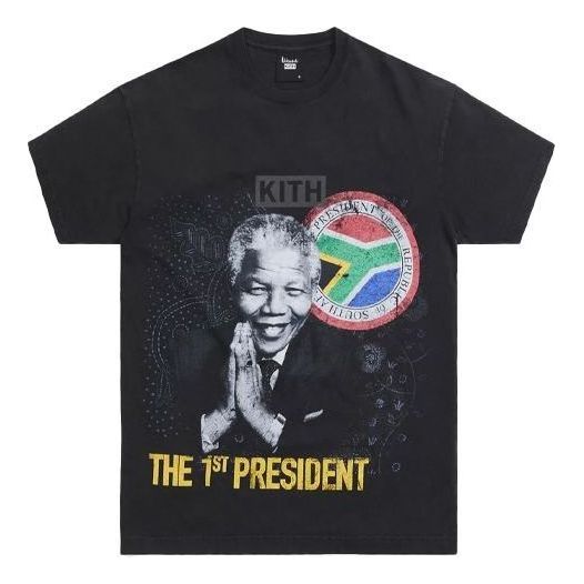 Tričko KITH Mandela Day 2021 Vintage Graphic Tee Čierna | KH030135-001