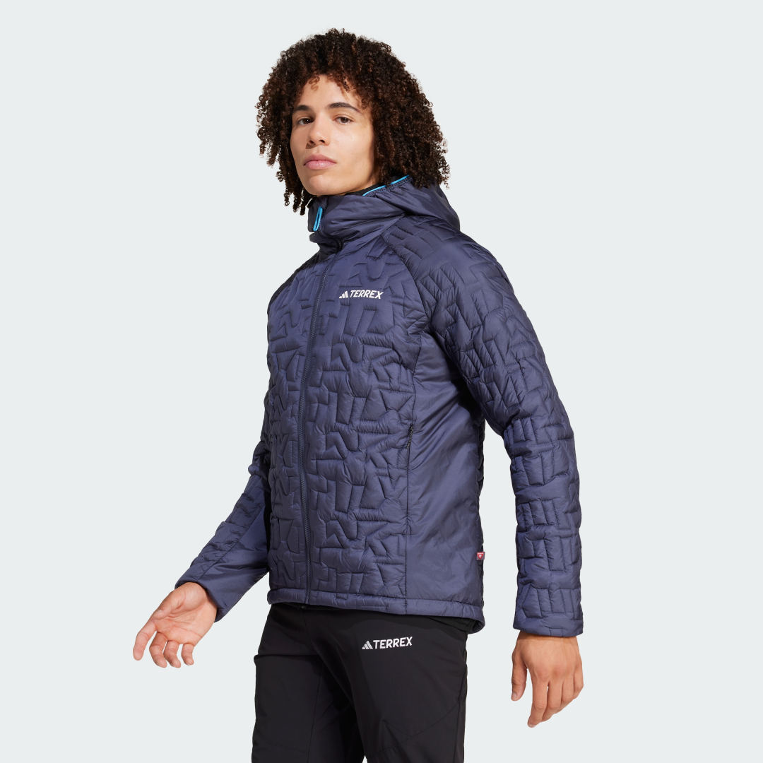 Prešívaná bunda adidas Performance Xperior PrimaLoft Loose Fill Insulated Hooded Jacket Modrá | JI8572, 0