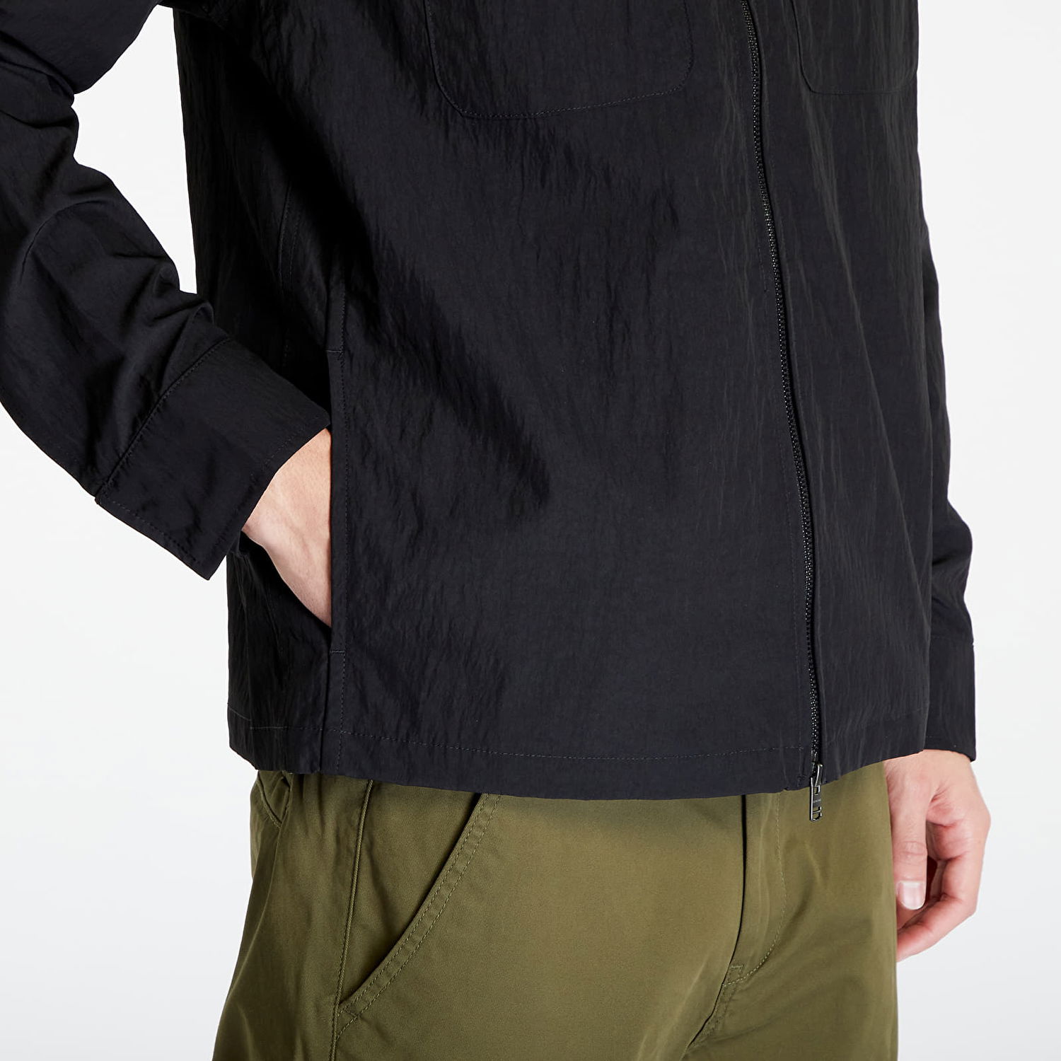 Kabáty Fred Perry Zip Overshirt Čierna | M5684 102, 1