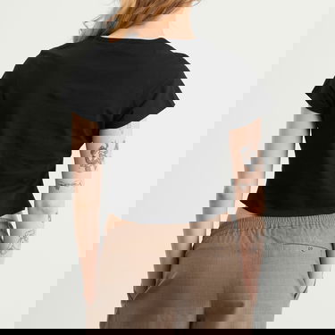 Crop Top Dime Cursive Baby T-Shirt Čierna | DIMEHO2514BLK, 3