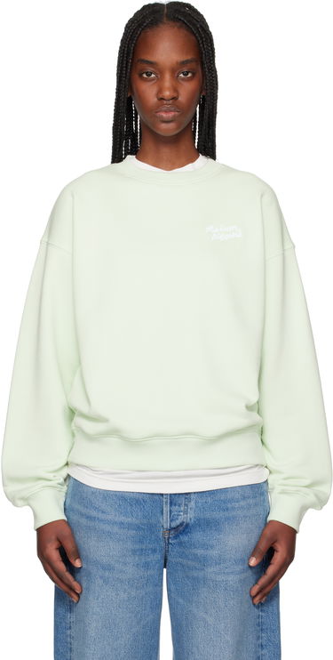 Sveter MAISON KITSUNÉ Maison Kitsuné Handwriting Comfort Sweatshirt Zelené | MW00314KM0321, 0