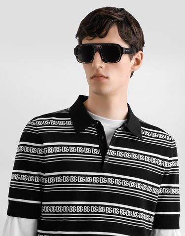 Polo tričko Dolce & Gabbana Dolce & Gabbana Silk Knit Logo Polo Shirt Čierna | GXZ02TJBSN4N0004, 3