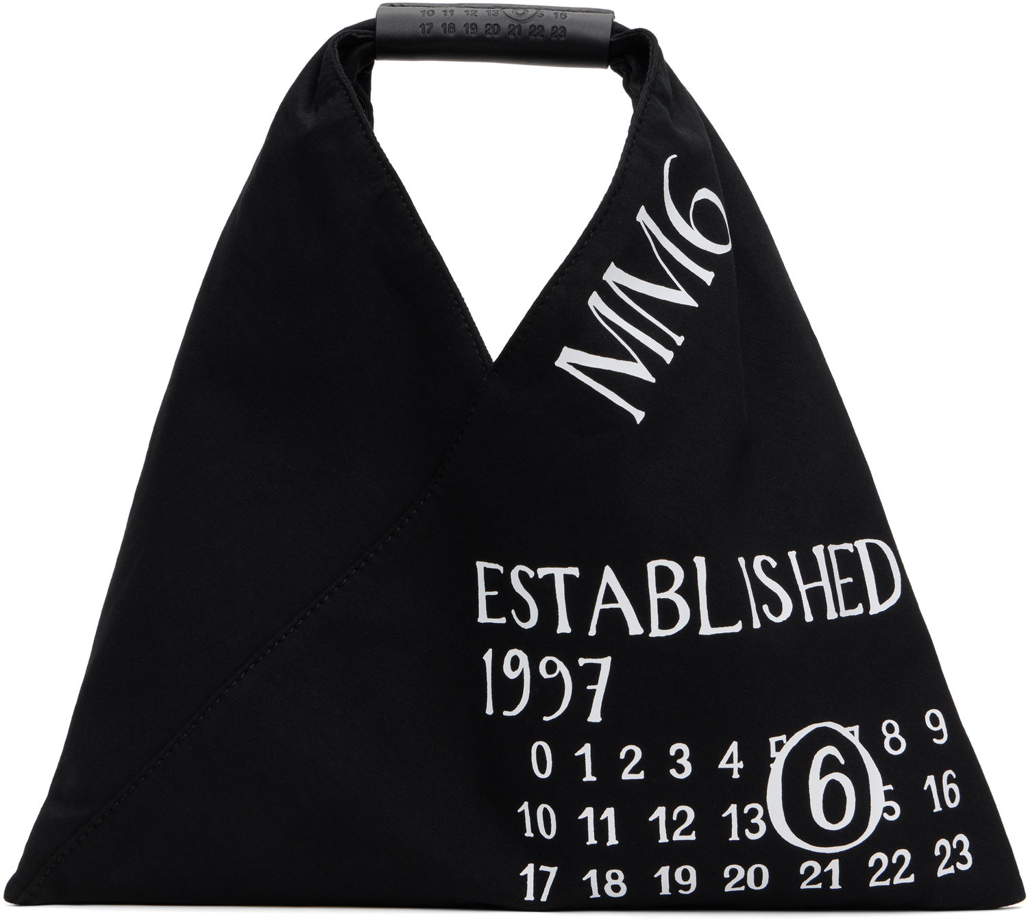 Kabelka Maison Margiela Maison Margiela Mini Jersey Tote 'Established Print' Čierna | SB6WD0013 P7260, 0