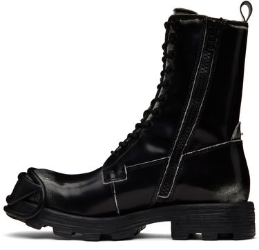 Tenisky a topánky Diesel D-Hammer Bt D Lace-Up High-Top Boots with Shiny Finish and Rubber Toe Čierna | Y03228-P8435-H1532, 2