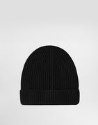 Ribbed Wool and Cashmere Hat Onesize