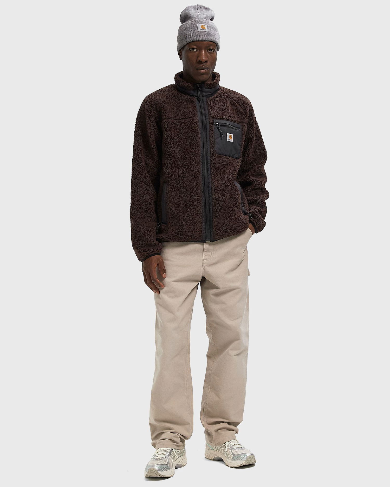 Bunda Carhartt WIP Fleece Jacket Prentis Hnedá | I035696-3AN.XX, 1