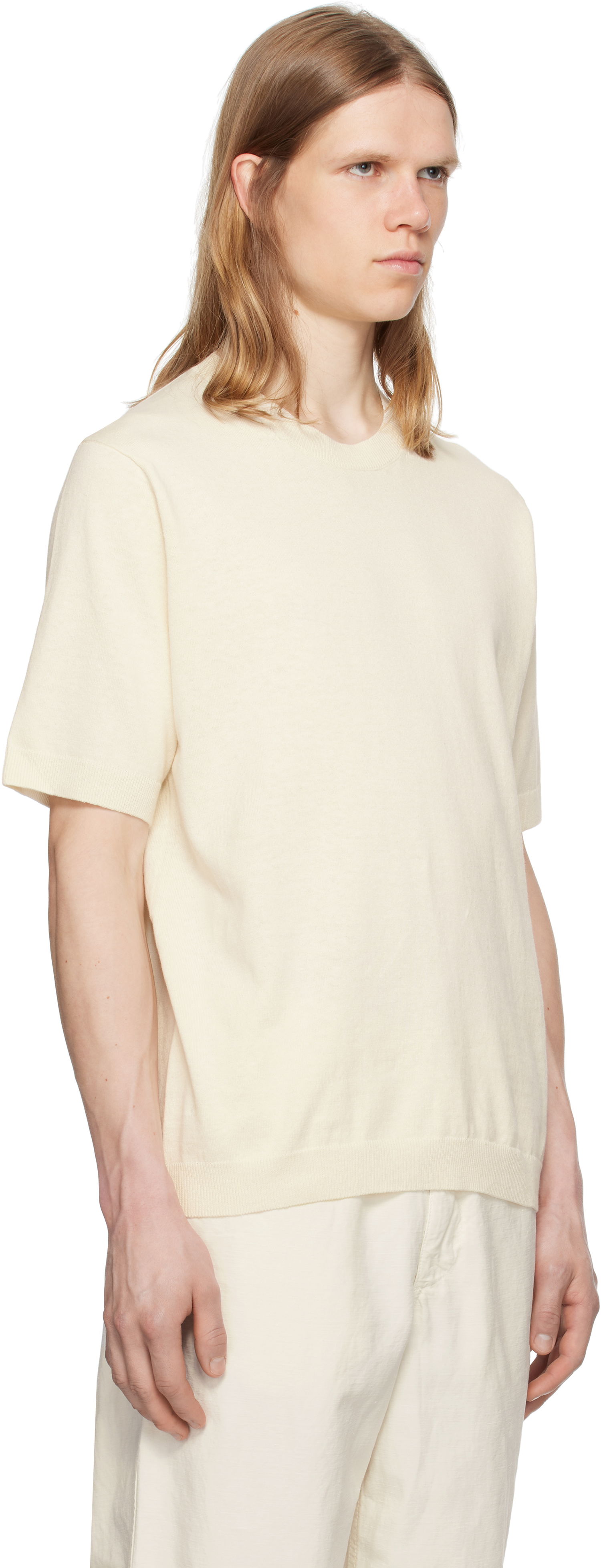 Tričko NORSE PROJECTS Norse Projects Rhys Cotton Linen T-Shirt Biela | N45-0600, 1