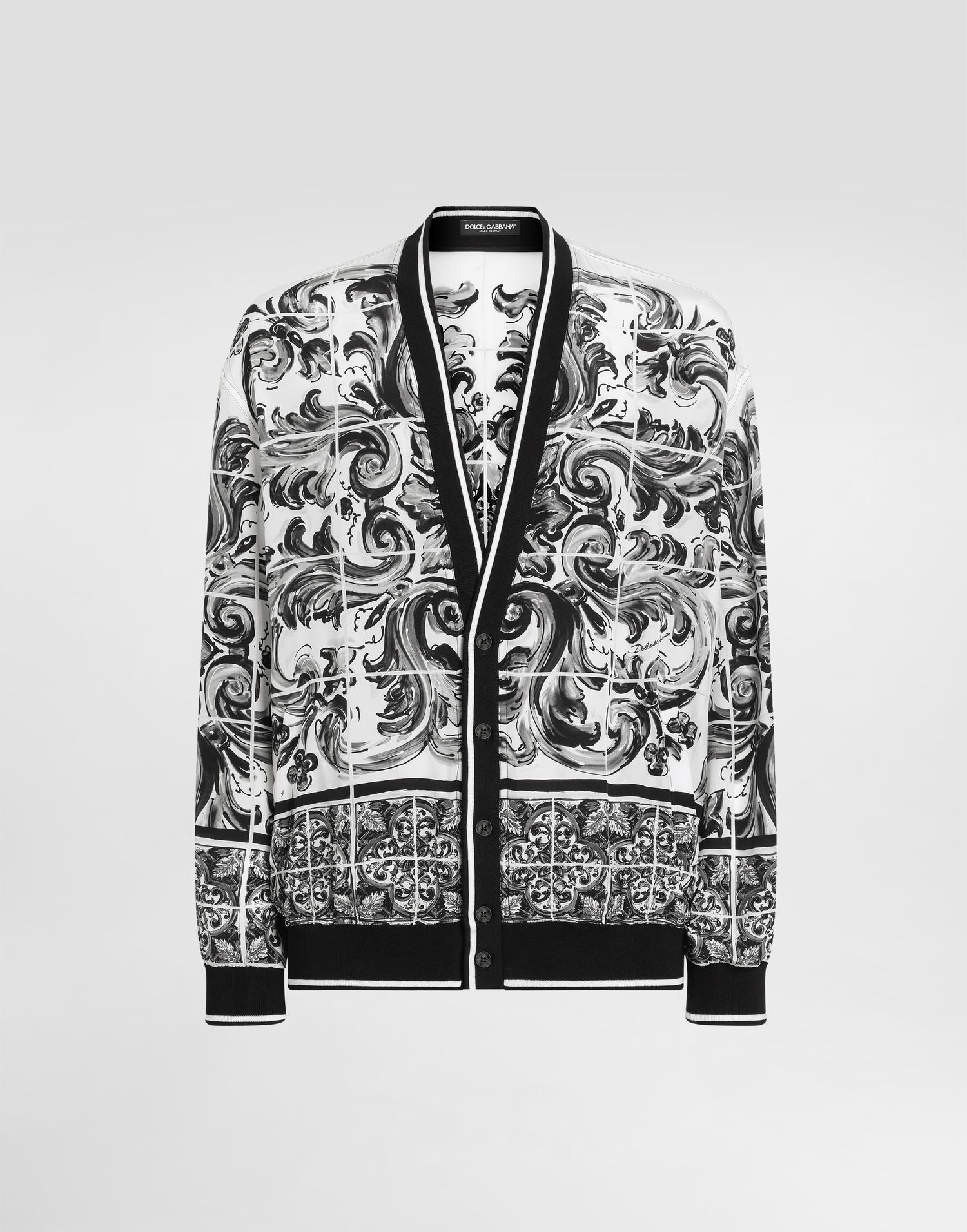 Sveter Dolce & Gabbana Dolce & Gabbana Majolica-Print Silk Cardigan Rôznofarebný | G9BOPTHI1ZIHH5DQ, 0