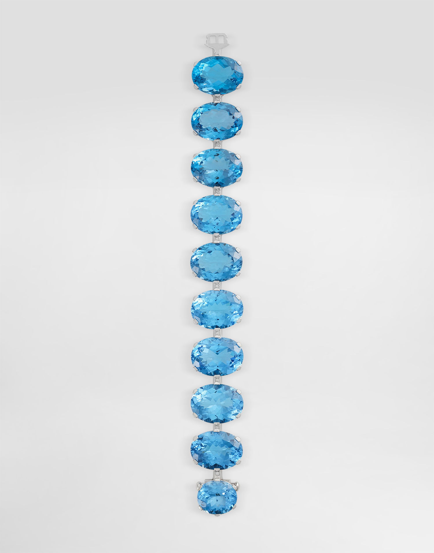 Náramok Dolce & Gabbana Anna Bracelet In 18-carat White Gold With Topazes And Diamonds Onesize Modrá | WBSB1GWTOP180001, 1