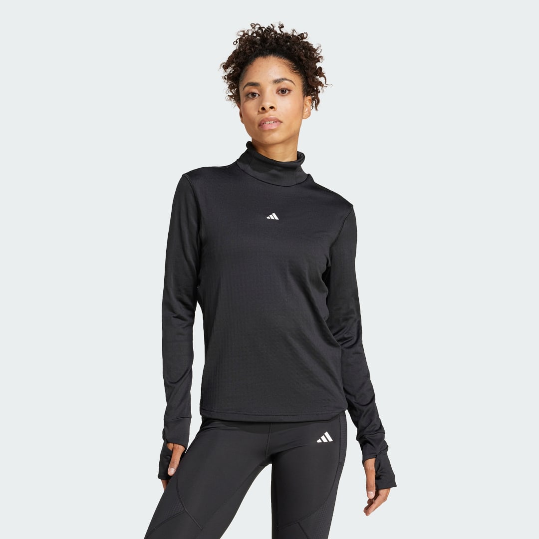 Tričko adidas Performance Top TECHFIT COLD.RDY Funnel Neck Long Sleeve Čierna | IK7917, 0