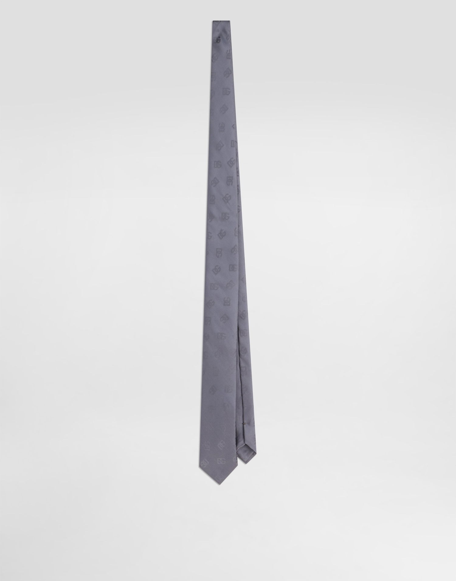 Šál Dolce & Gabbana Dolce & Gabbana DG Logo Jacquard Tie Šedá | GT149EFJ1JYN0497, 0