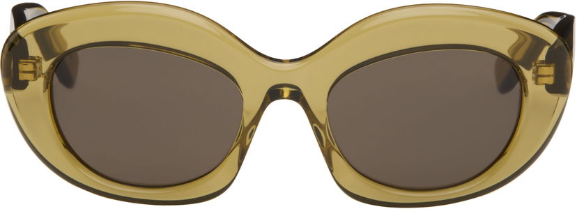 Slnečné okuliare Loewe LOEWE Curvy Logo Cat-Eye Sunglasses Zelené | LW40153I5196E 192337199646