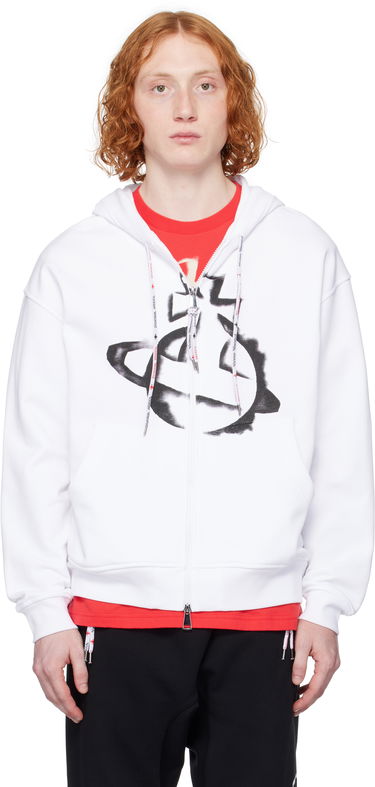 Mikina Vivienne Westwood Vivienne Westwood Stencil Orb Zip Hoodie Biela | 2I01000I-J006O-, 0