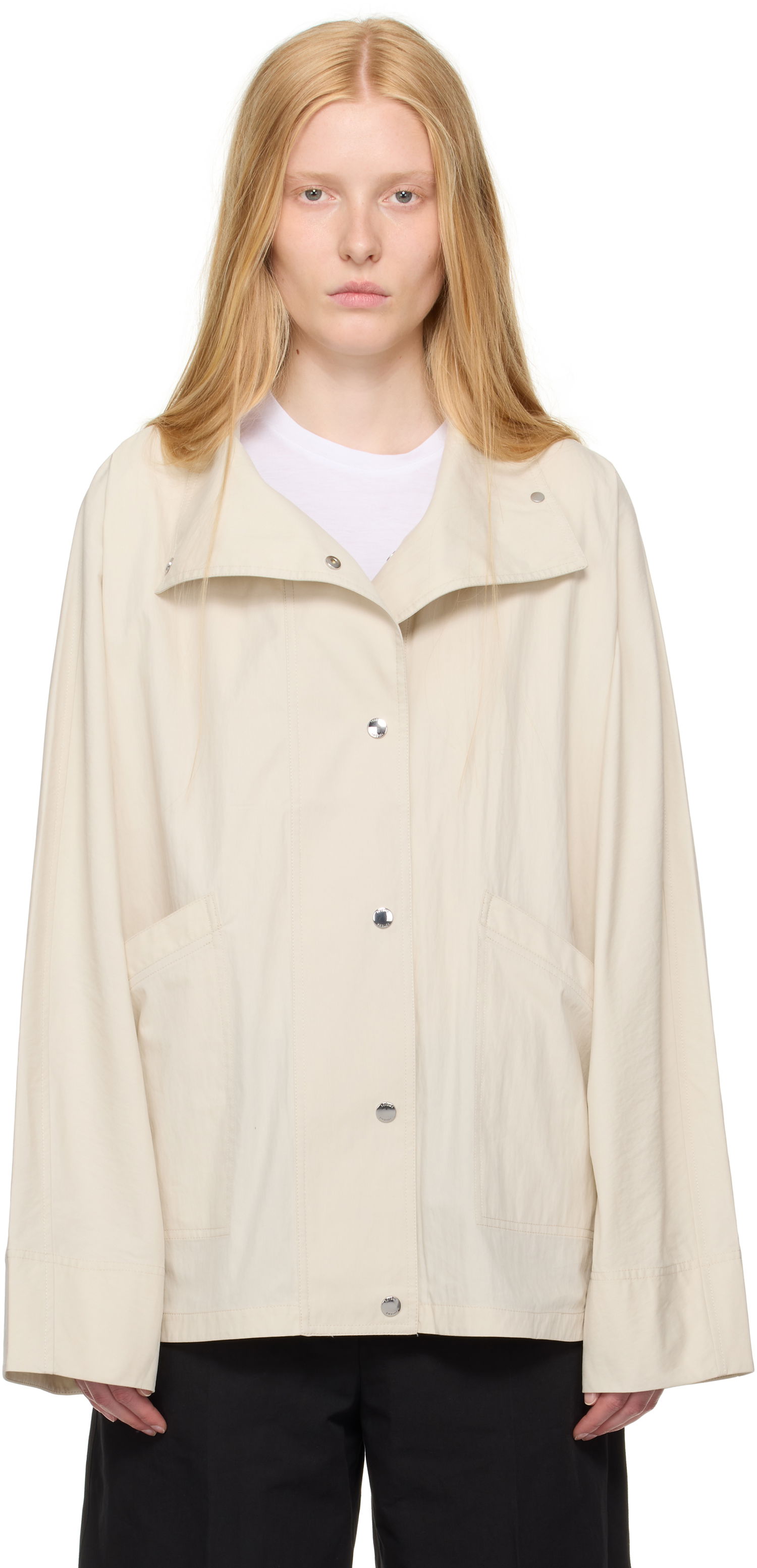 Bunda TOTEME TOTEME Summer Parachute Jacket Béžová | 253-WRO0222-FB0427, 0
