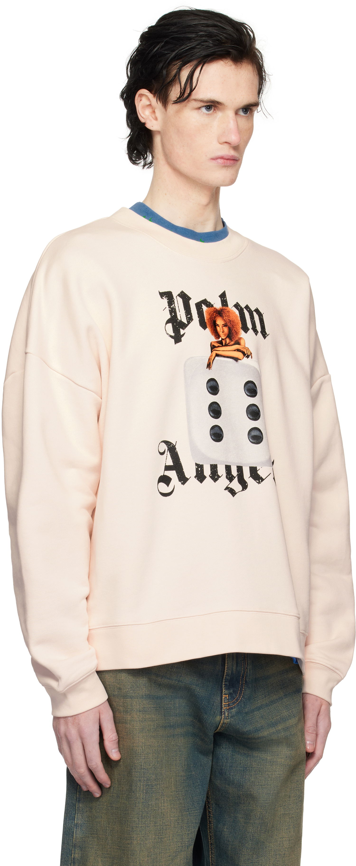 Mikina Palm Angels Holly Pin Up Graphic Sweatshirt Ružová | PMBA080S25FLE0033C10, 1