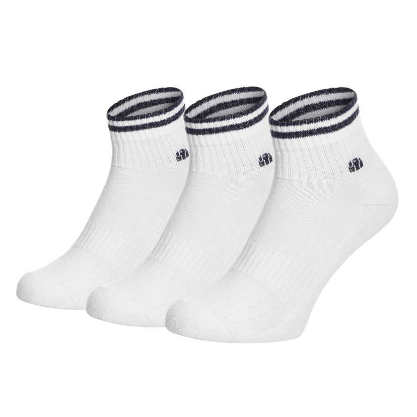 Ponožky Ellesse Super Striped Ankle Socks 3-Pack Biela | ELS241101-02