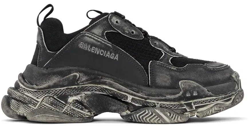 Tenisky a topánky Balenciaga Black Faded Triple S Čierna | 536737-W3CN3-1000, 0