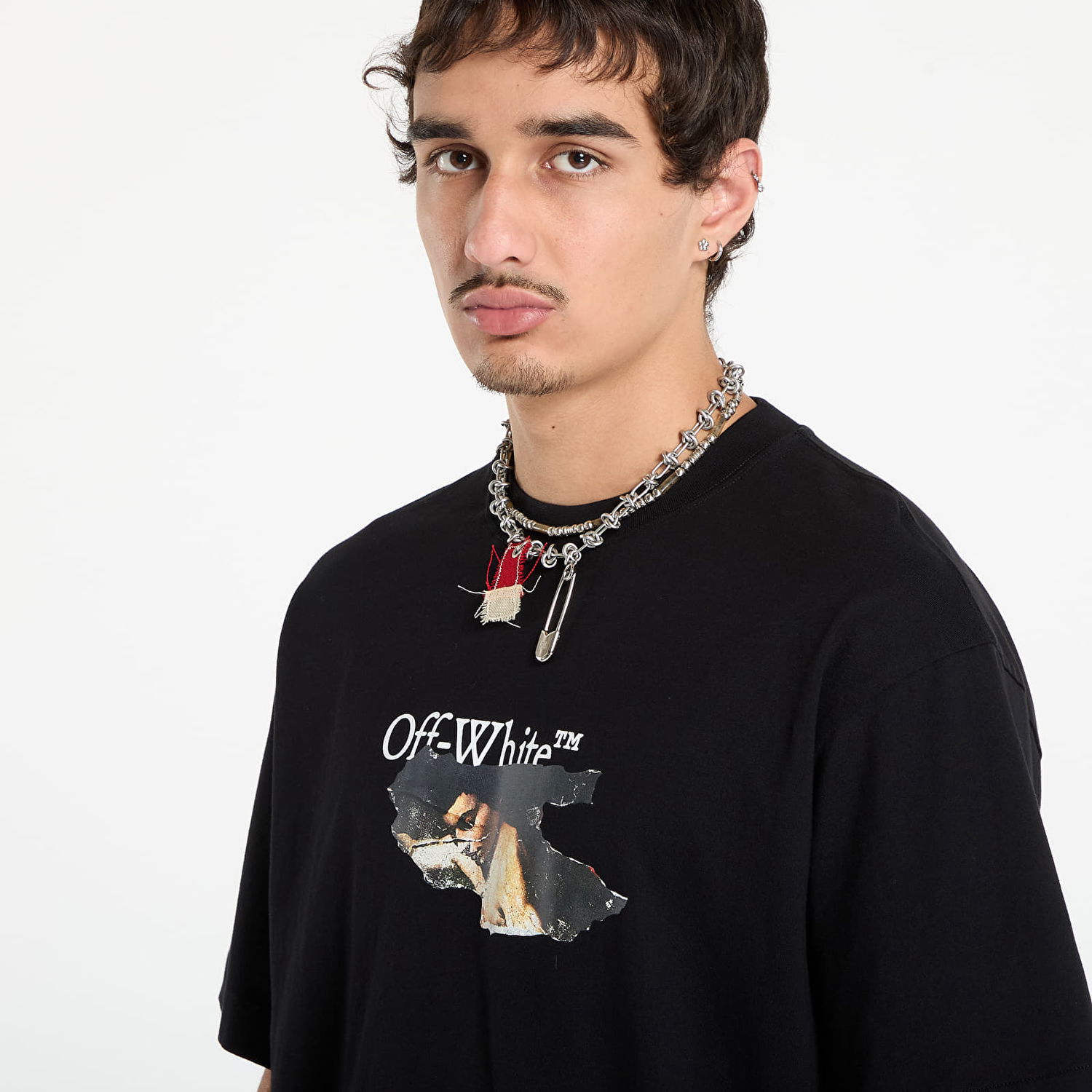 Tričko Off-White Off-White Paint Arrow Skate Short Sleeve T-Shirt Čierna | OMAA120F25JER00U1001, 1