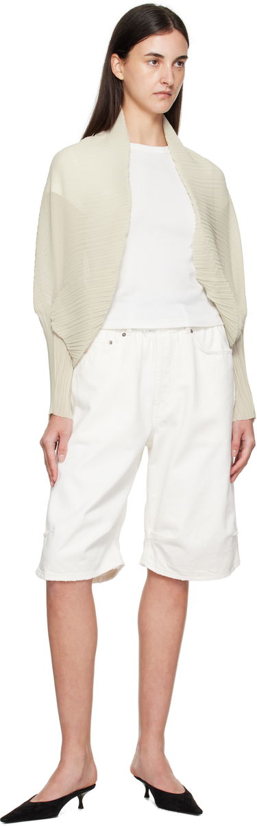Sveter Max Mara Max Mara Vesuvio Pleated Cardigan Béžová | 2514731012600, 3