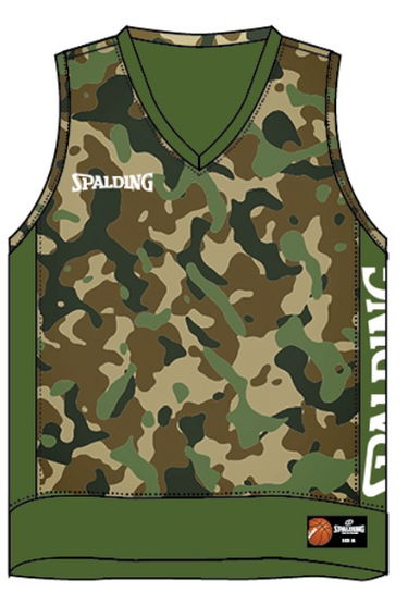 Tielko Spalding Spalding Reversible Basketball Tank Top Zelené | 40221207-camokhaki, 1