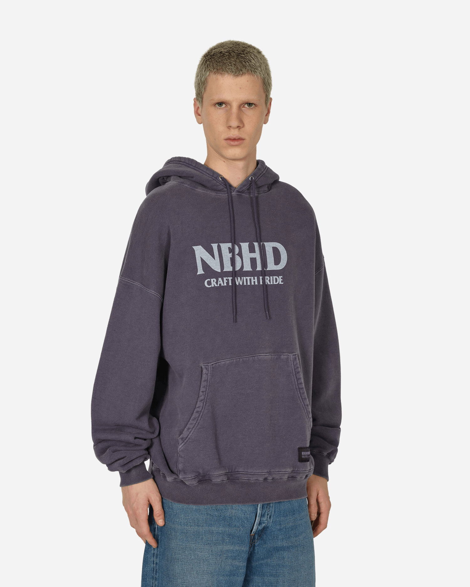 Mikina Neighborhood Pigment Dyed Hoodie Fialová | 232FPNH-CSM07 PU, 0