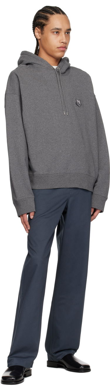 Nohavice MAISON KITSUNÉ Maison Kitsuné Belted Trousers Modrá | OM01123WW9043, 3