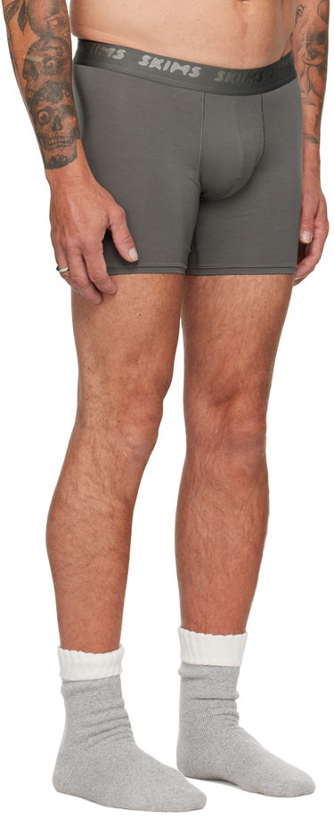 Boxerky SKIMS Stretch Boxer Briefs, Three-Pack Šedá | BO-BBR-5630M, 4