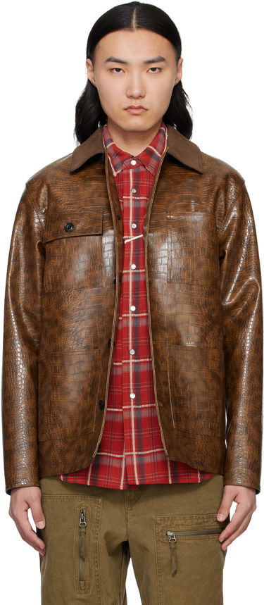 Bunda Andersson Bell Andersson Bell Work Faux-Leather Jacket Hnedá | awa679m, 0
