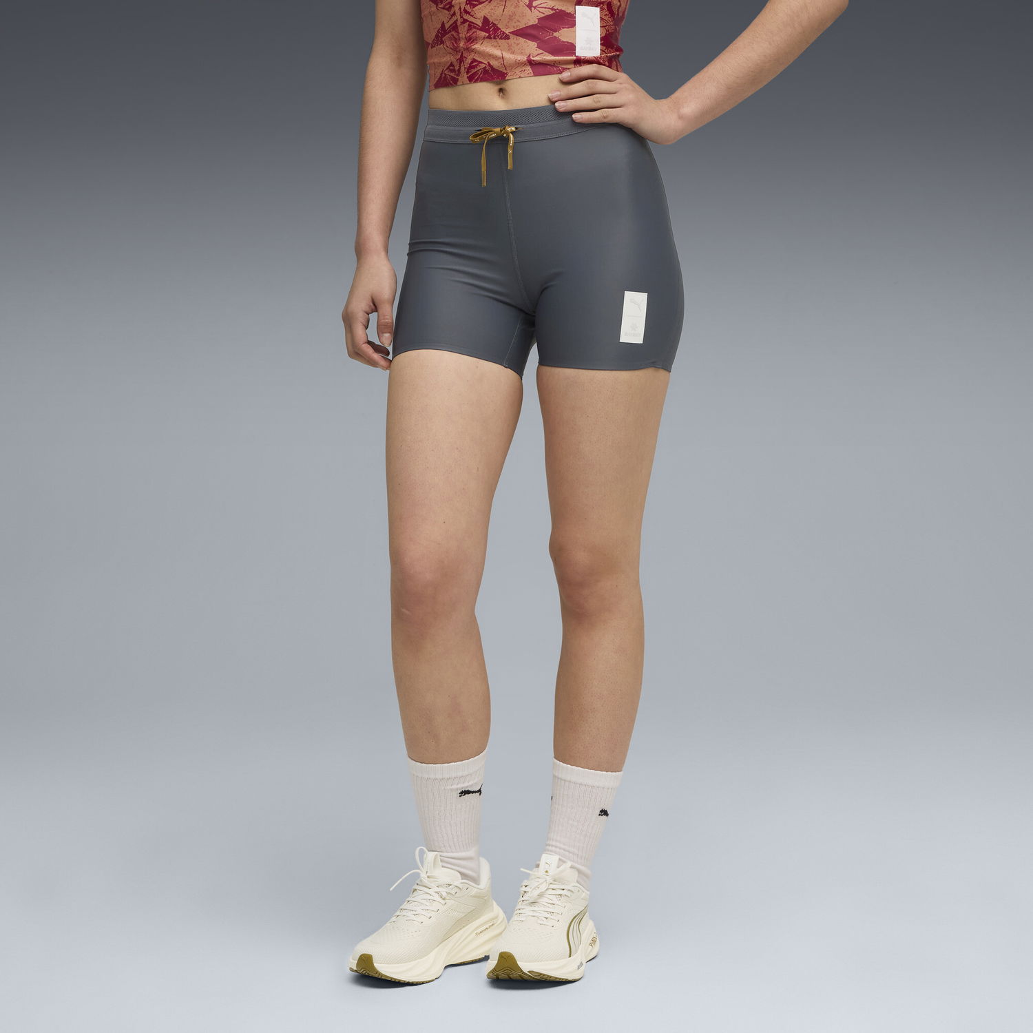 Šortky Puma PUMA x SAYSKY Running Short Tights with Drawcord Šedá | 527558_44, 1