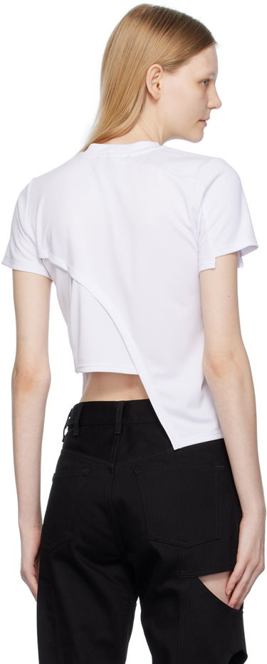 Tričko HELIOT EMIL Deconstructed Crop T-Shirt Biela | HE_W_09_024_C01_WHT02, 2