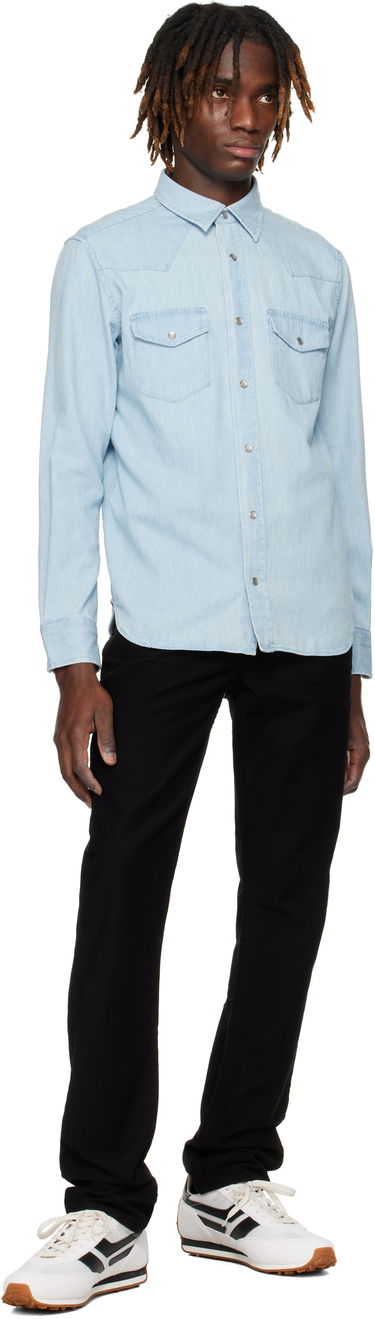 Košeľa Tom Ford TOM FORD Western Denim Shirt Modrá | HDS001-FMC130F24, 3