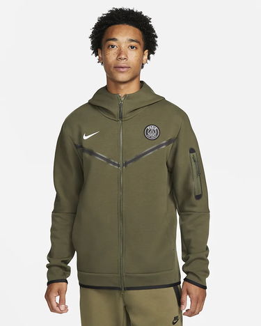 Mikina Nike Paris Saint-Germain Tech Fleece Windrunner Full-Zip Hoodie Zelené | DN3086-325, 0