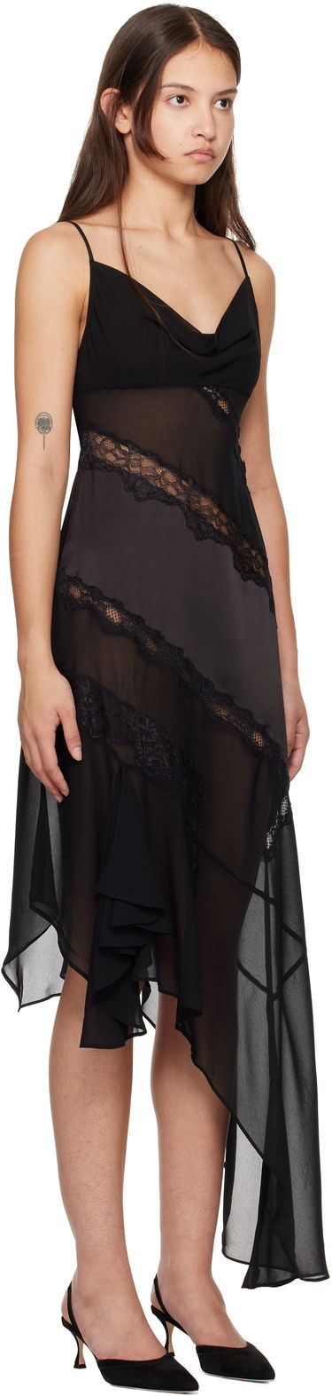 Šaty GUIZIO Guizio Leah Asymmetrical Midi Dress Ružová | H24418W022, 4