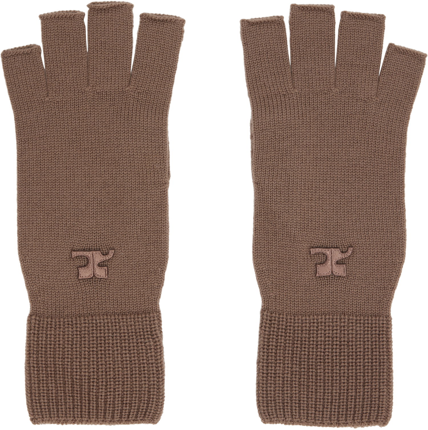 Rukavice Courrèges Courrèges Wool Fingerless Gloves Hnedá | 325MGT031FI0036, 0