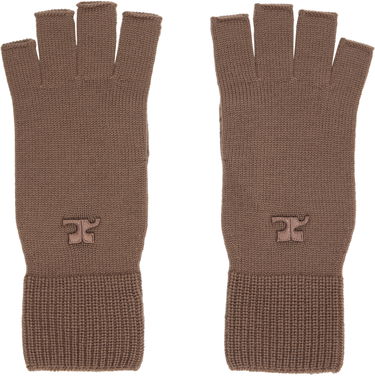 Rukavice Courrèges Courrèges Wool Fingerless Gloves Hnedá | 325MGT031FI0036, 0