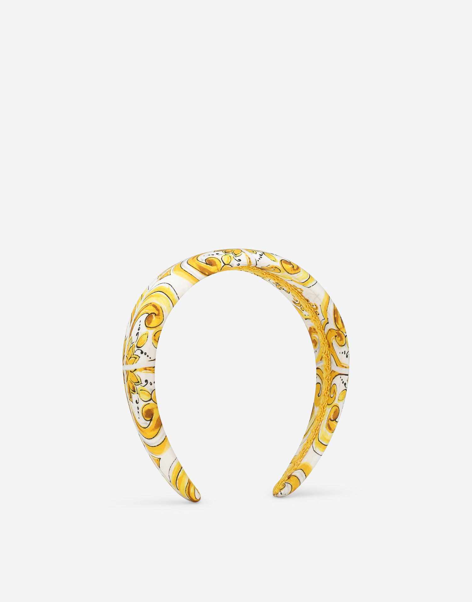 Opasok Dolce & Gabbana Dolce & Gabbana Twill Hairband With Majolica Print Žltá | LB3L54HI1T5H23TN, 0