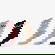 Basic Crew Socks 3-Pack Navy/ Acru/ Pink