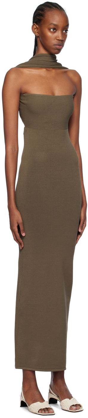 Šaty TOTEME Totême Slip-Through Midi Dress Zelené | 241-WRD1093-YA0028, 1