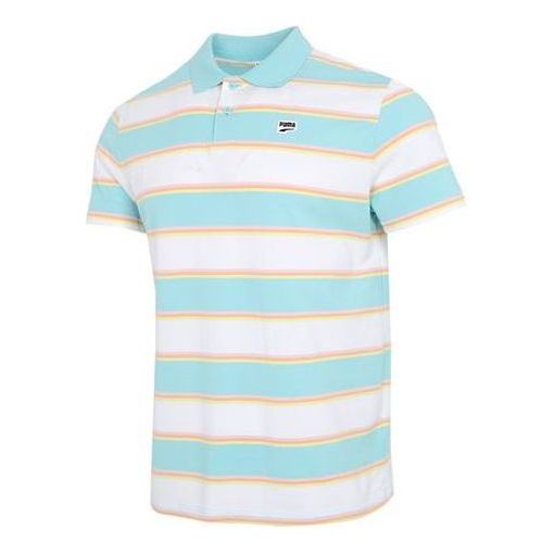 Polo tričko Puma Downtown Stripe Polo Shirt Modrá | 599781-52, 0