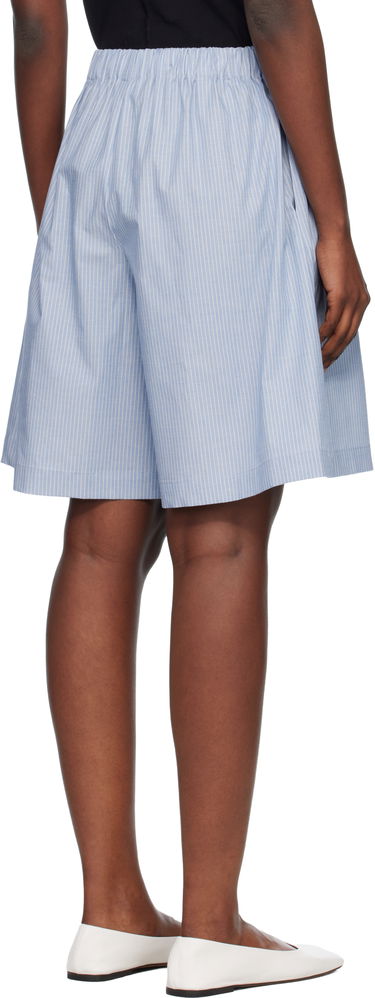 Šortky Baserange Claude Pinstriped Elasticated Waist Shorts Modrá | SSCL-PO-000, 2