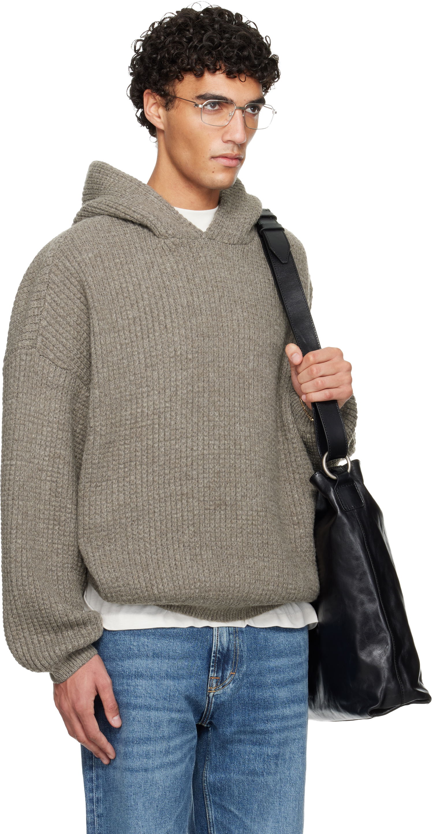 Mikina Fear of God ESSENTIALS Holiday Heavy Waffle 90s Hoodie Šedá | 192HO254362F, 1