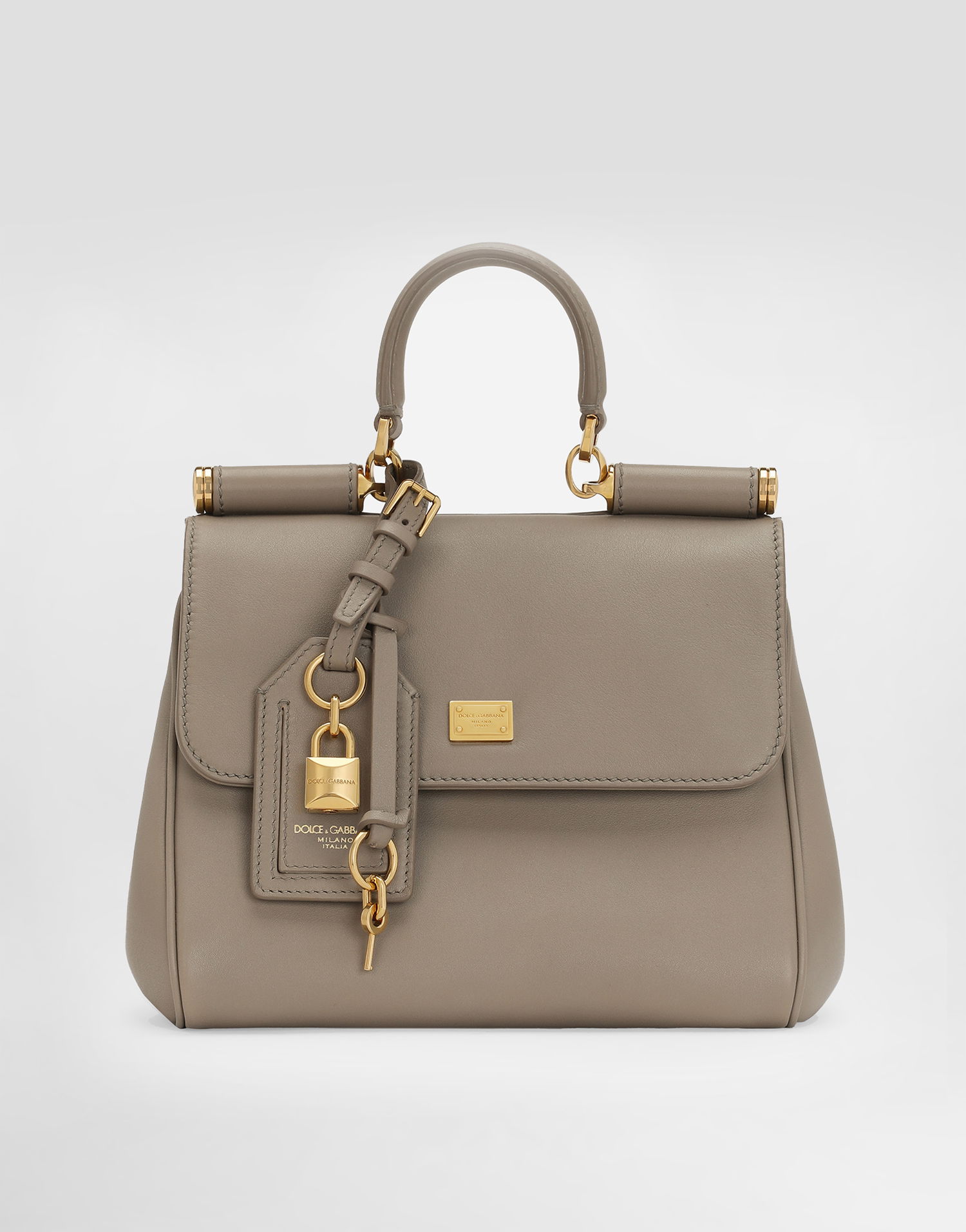 Kabelka Dolce & Gabbana Dolce & Gabbana My Sicily Plongé Calfskin Top Handle Bag Šedá | BB7781B73218I399, 0