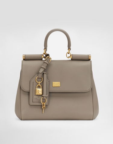 Kabelka Dolce & Gabbana Dolce & Gabbana My Sicily Plongé Calfskin Top Handle Bag Šedá | BB7781B73218I399, 0