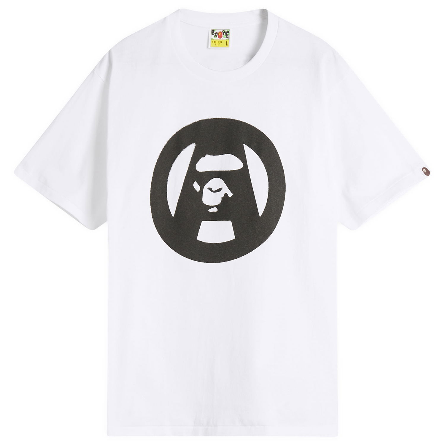 Tričko BAPE Stencil Circle Ape Face T-Shirt Biela | 001TEL301053M-WHT, 1