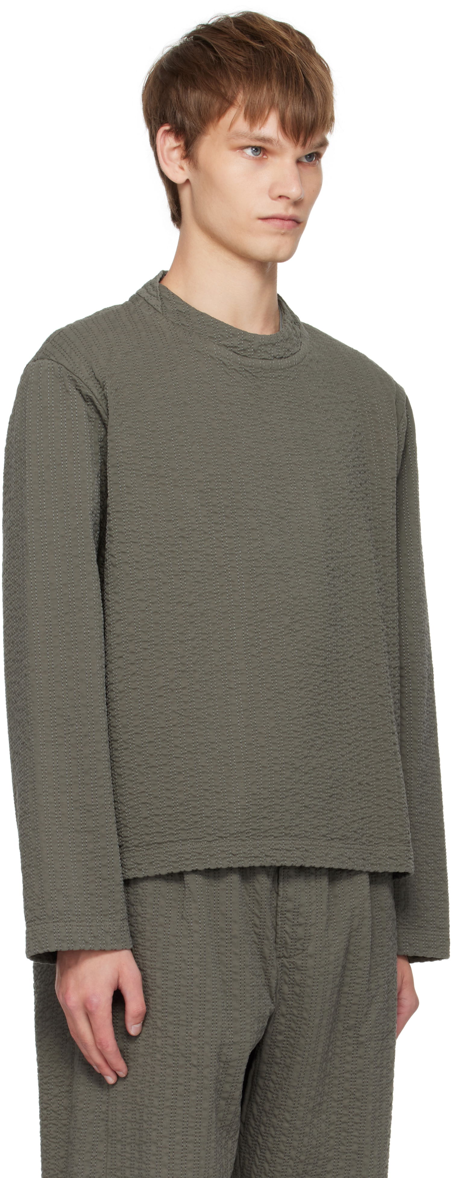 Tričko Craig Green Craig Green Embroidered Linestitch Smock T-Shirt Zelené | CGAW25CWOSHI69, 1