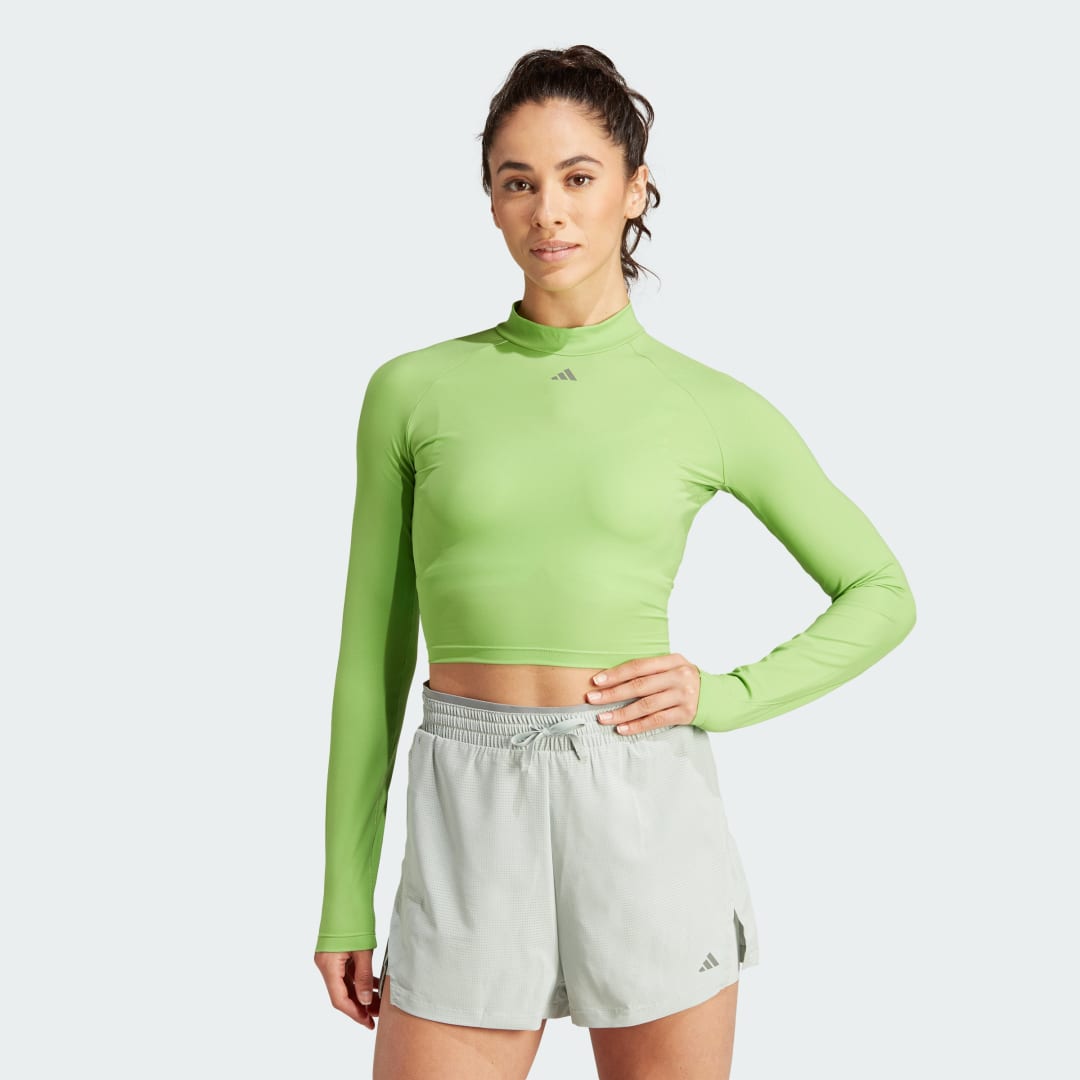 Crop Top adidas Originals HIIT HEAT.RDY Crop Top Zelené | IM2656, 0