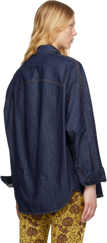 Košeľa Dries Van Noten Dries Van Noten Buttoned Denim Shirt Modrá | 251-010729-1553, 2