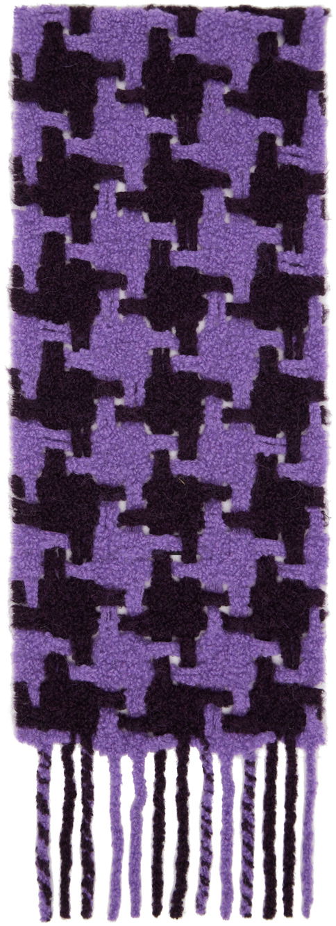 Šál Acne Studios Houndstooth Scarf Fialová | CA0153-, 0