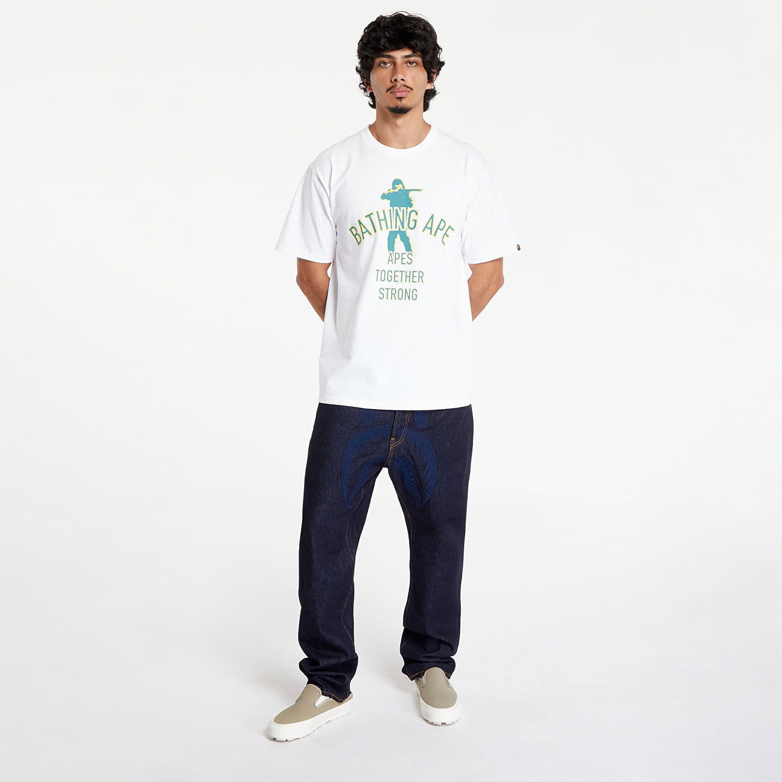 A BATHING APE Soldier Ats Tee White