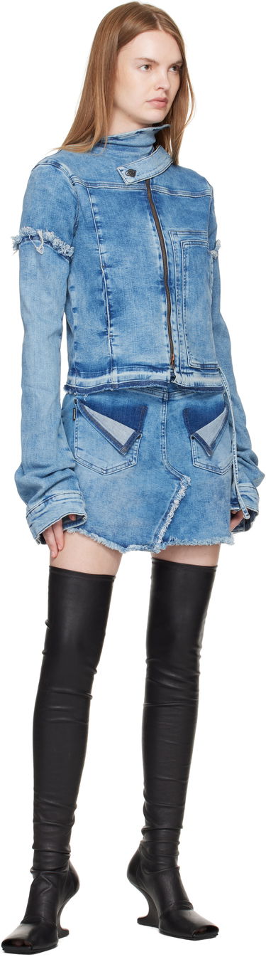 Bunda Ottolinger Ottolinger Drape Collar Denim Jacket Modrá | 117-701017-01, 3